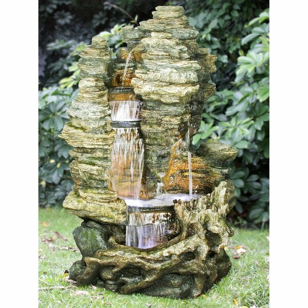 Bild 1 von AcquaArte Gartenbrunnen-Set Miami 157 cm x 106 cm x 83 cm LED