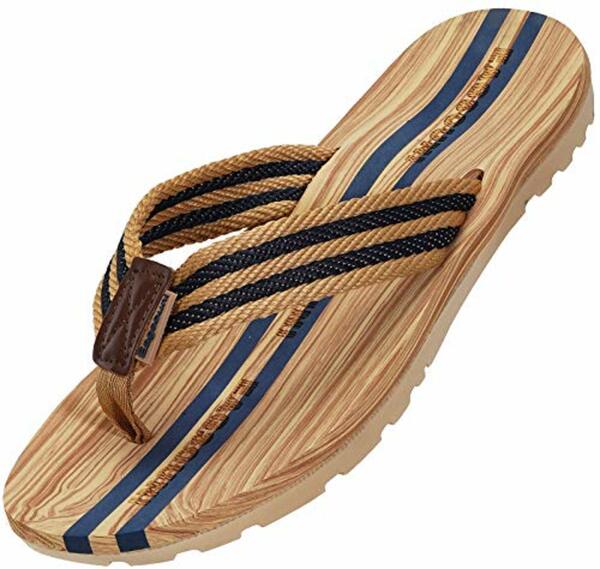 Bild 1 von Damen Herren Zehentrenner Sommer Flip Flops Badelatschen Hausschuhe Pantoletten, Schwarz Braun, 42 EU