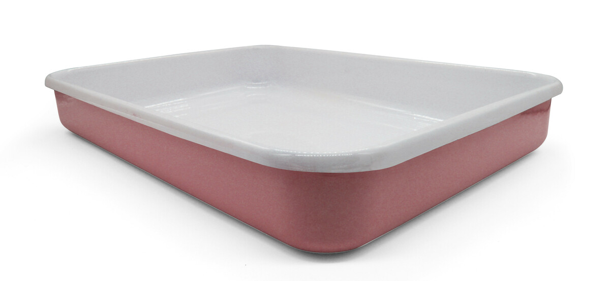 Bild 1 von Bemus- Auflaufform, Bräterform, Ofenform, 35x25cm Rechteckig, Pastell-Farbe-Rosa