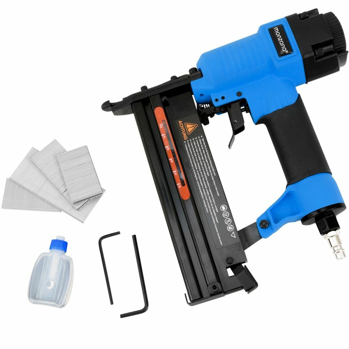 Bild 1 von monzana® Druckluft Tacker Set 24 x 22,5 x 5,6cm blau schwarz