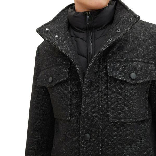 Bild 2 von Herren Wolljacke mit Steppeinsatz