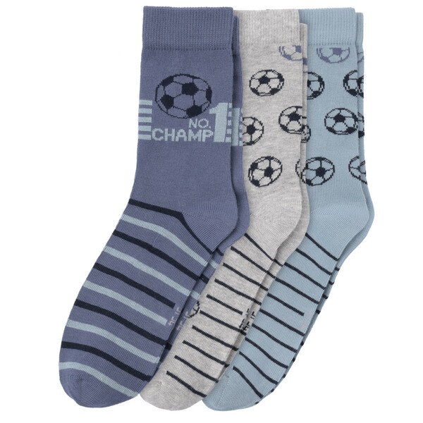 Bild 1 von 3 Paar Jungen Socken mit Fußball-Motiven