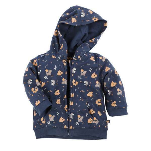 Bild 1 von Baby Sweatjacke mit Kapuze und Alloverprint