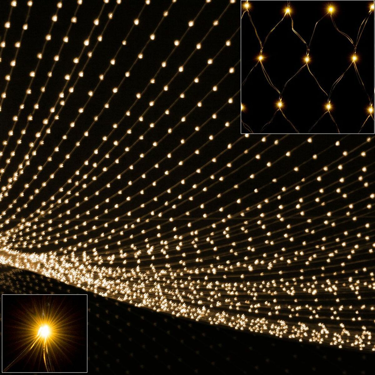 Bild 1 von monzana® Netzlichterkette 100 LED 120x120cm warmweiß