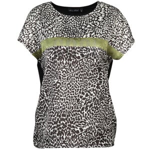 Damen Shirt mit Minimalprint und Glitzersteinchen