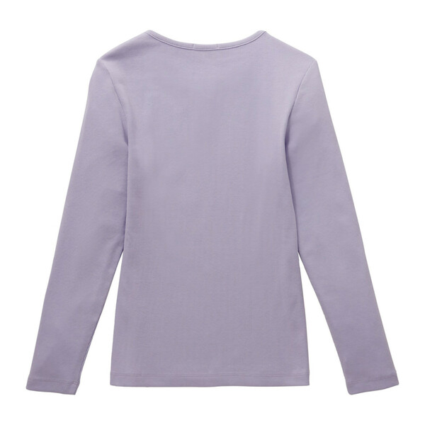 Bild 2 von Mädchen Rippshirt mit Serafinoausschnitt