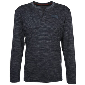 Herren Langarmshirt mit Serafino-Ausschnitt