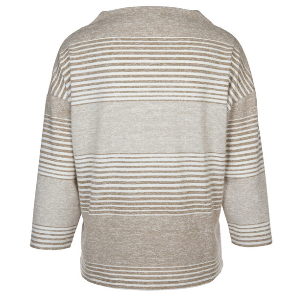 Bild 2 von Damen Flauschshirt mit Ringelmuster und 7/8 Ärmeln