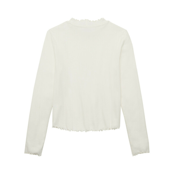 Bild 2 von Mädchen Rippshirt mit Stehkragen