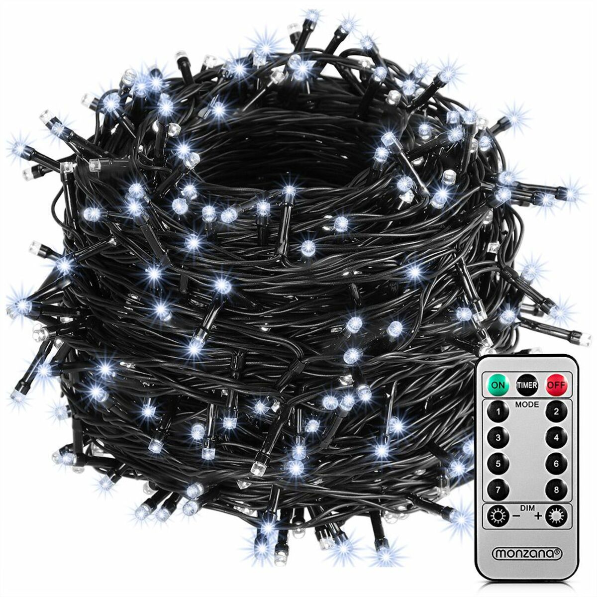 Bild 1 von monzana® Lichterkette 600 LED mit Fernbedienung 60m kalt weiß