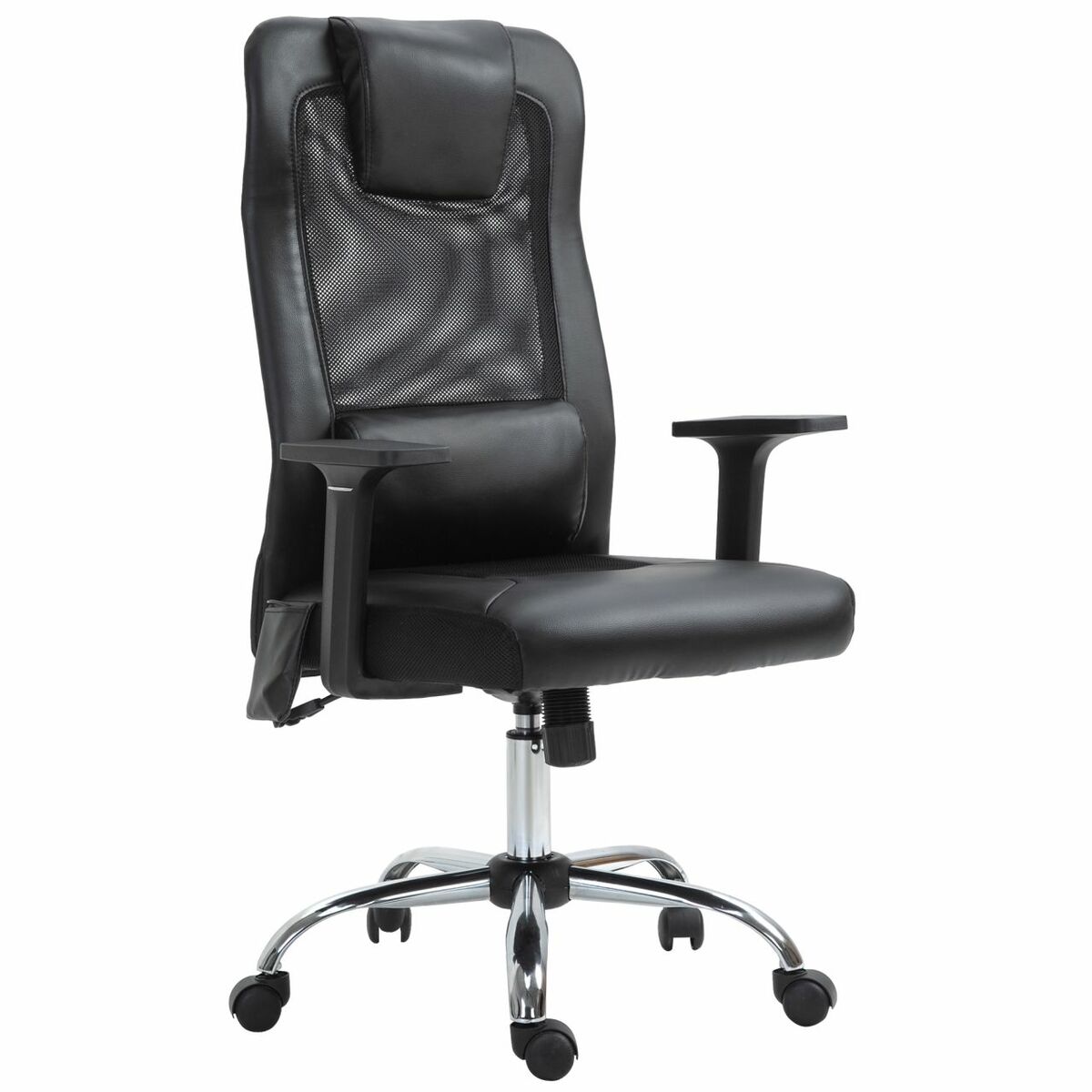 Bild 1 von Vinsetto Massagesessel Massagefunktion höhenverstellbar ergonomisch PU Metall Schwarz