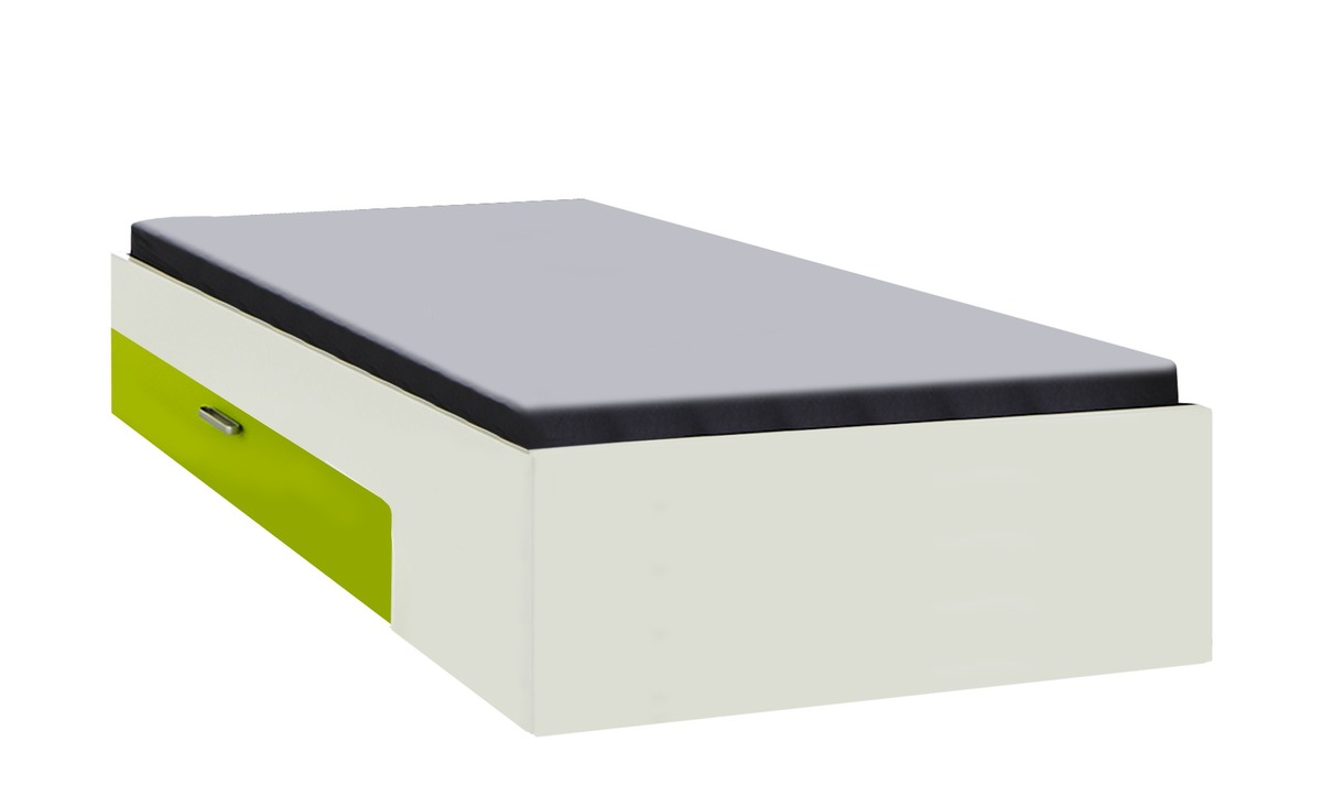 Bild 1 von Bett weiß Maße (cm): B: 127 H: 43 Jugendmöbel