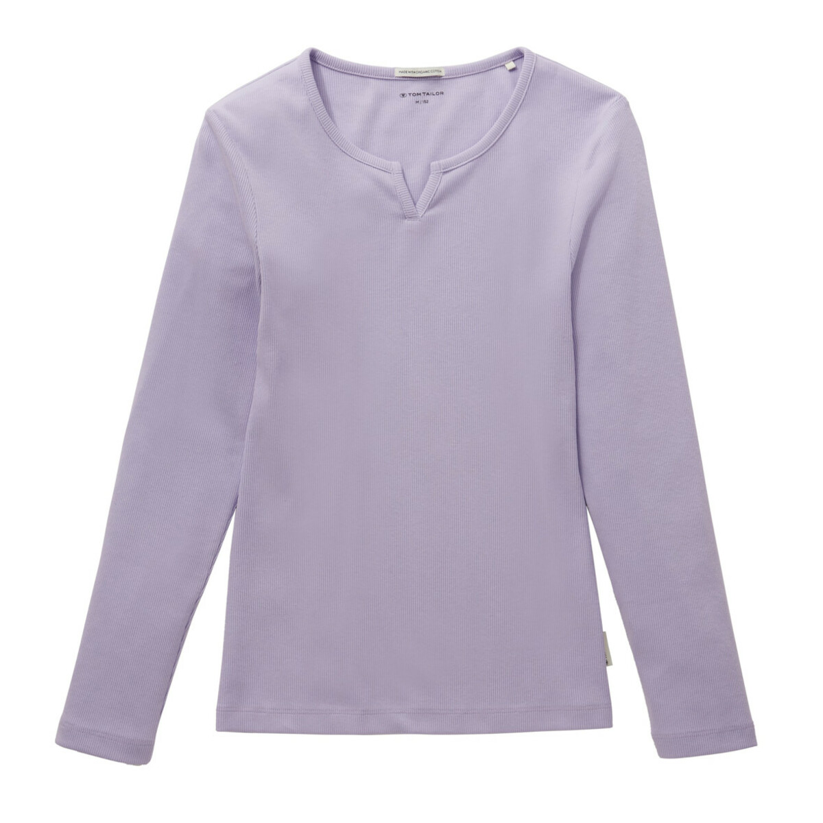 Bild 1 von Mädchen Rippshirt mit Serafinoausschnitt