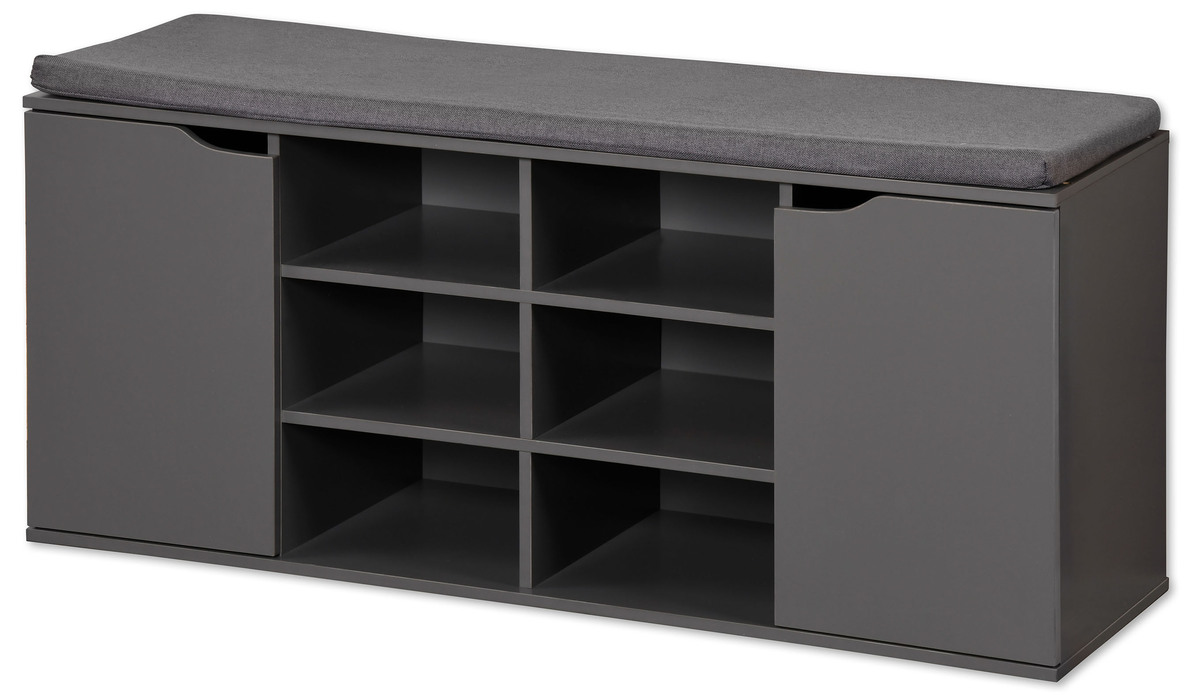 Bild 3 von Kesper Schuhschrank mit Sitzkissen & 2 Türen, ca. 103 x 48 x 30,5 cm - Grau