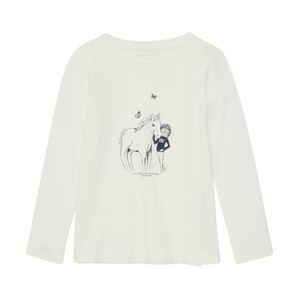 Mädchen Longsleeve mit Pferdemotiv