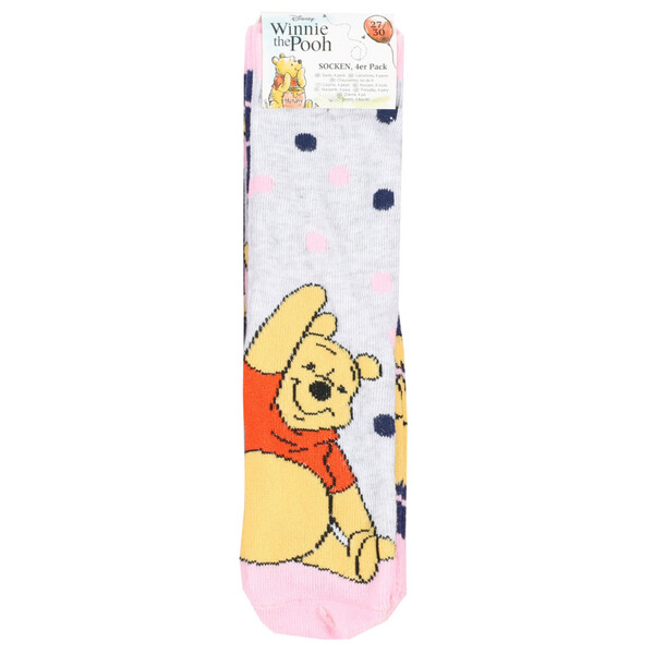 Bild 1 von Mädchen Socken im 4er Pack mit Winnie Pooh Motiven