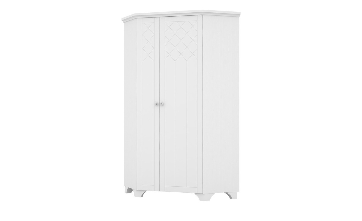 Bild 1 von Eck-Kleiderschrank weiß Maße (cm): B: 103 H: 205,4 T: 103 Kindermöbel