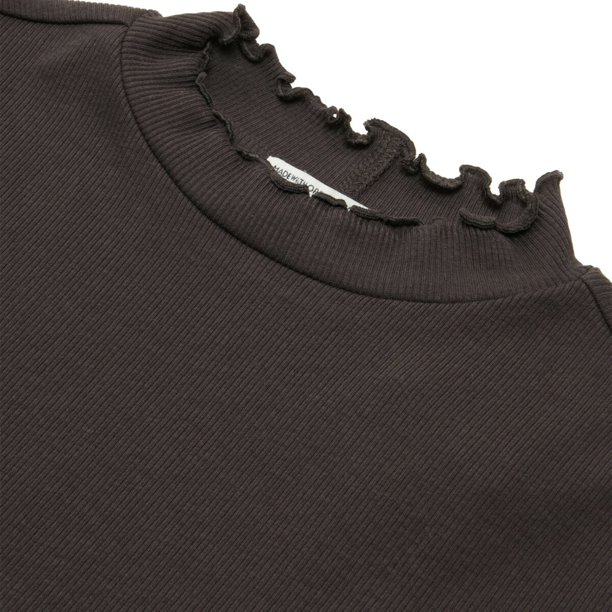 Bild 3 von Mädchen Rippshirt mit Stehkragen