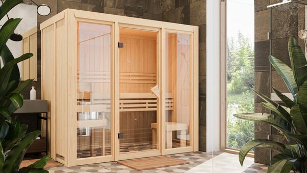 Bild 1 von Karibu Elementsauna Sky II 3,6 kW Ofen + Steuergerät Easy Bio