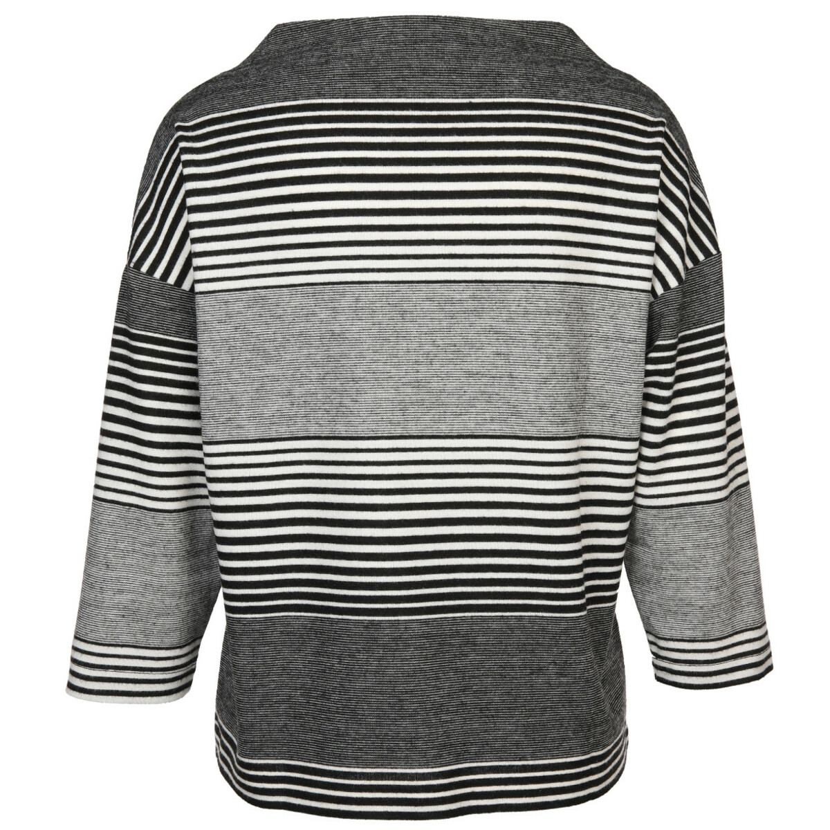 Bild 2 von Damen Flauschshirt mit Ringelmuster und 7/8 Ärmeln