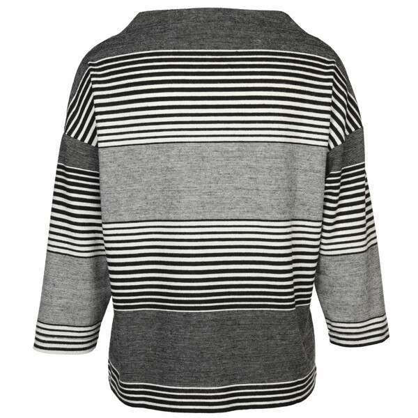 Bild 2 von Damen Flauschshirt mit Ringelmuster und 7/8 Ärmeln