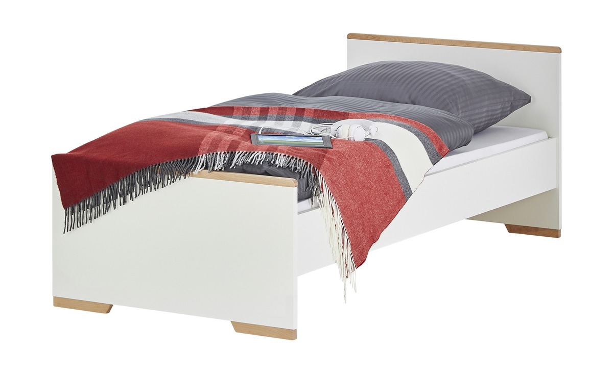Bild 1 von Bett weiß Maße (cm): B: 205 H: 76 T: 96 Jugendmöbel