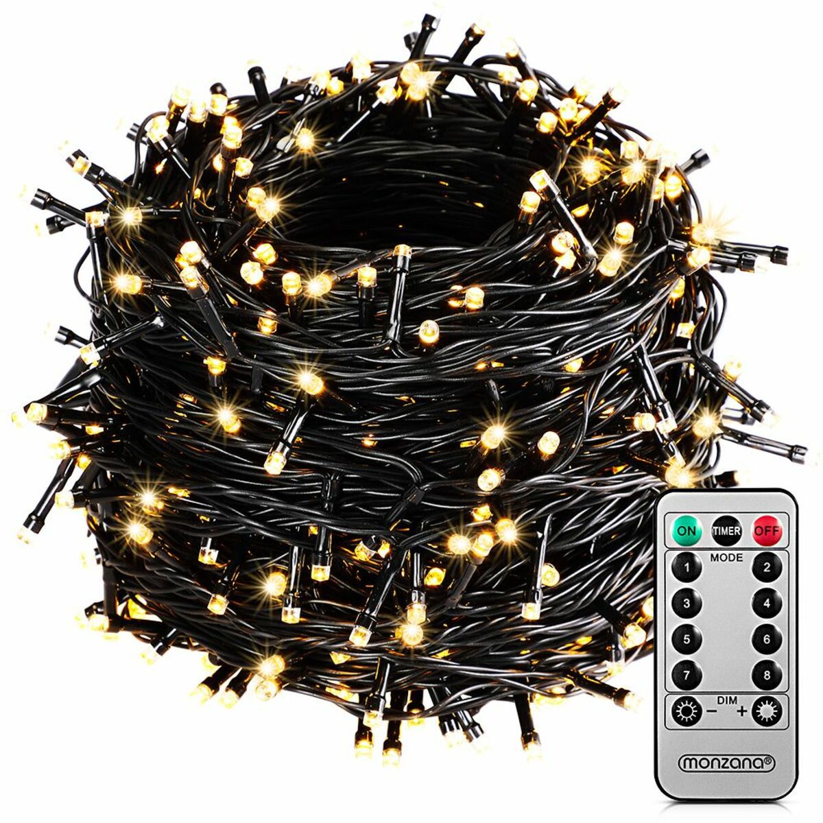 monzana® Lichterkette 600 LED mit Fernbedienung 60m warm weiß von Norma für 30,99 € ansehen!