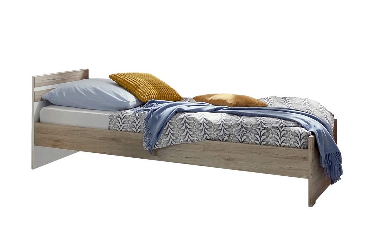 Bild 1 von Bett holzfarben Maße (cm): B: 96 H: 71 Jugendmöbel