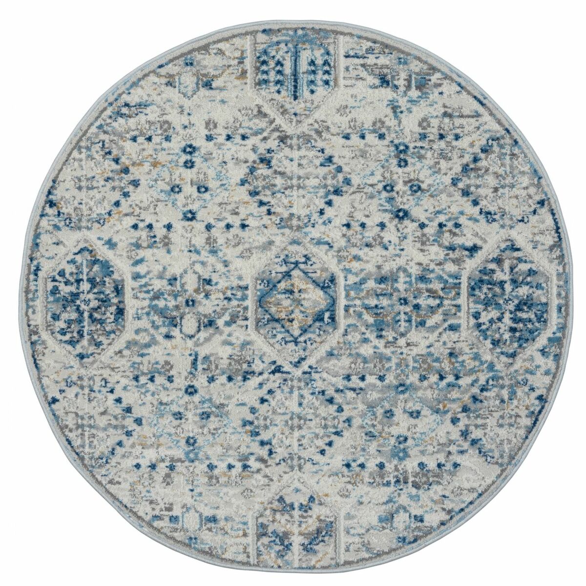 Bild 1 von Teppich Eloise, 120cm x 120cm, Farbe Beige, rund, Florhöhe 8mm