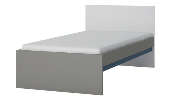 Bild 1 von Bett grau Maße (cm): B: 96 H: 80,5 Jugendmöbel