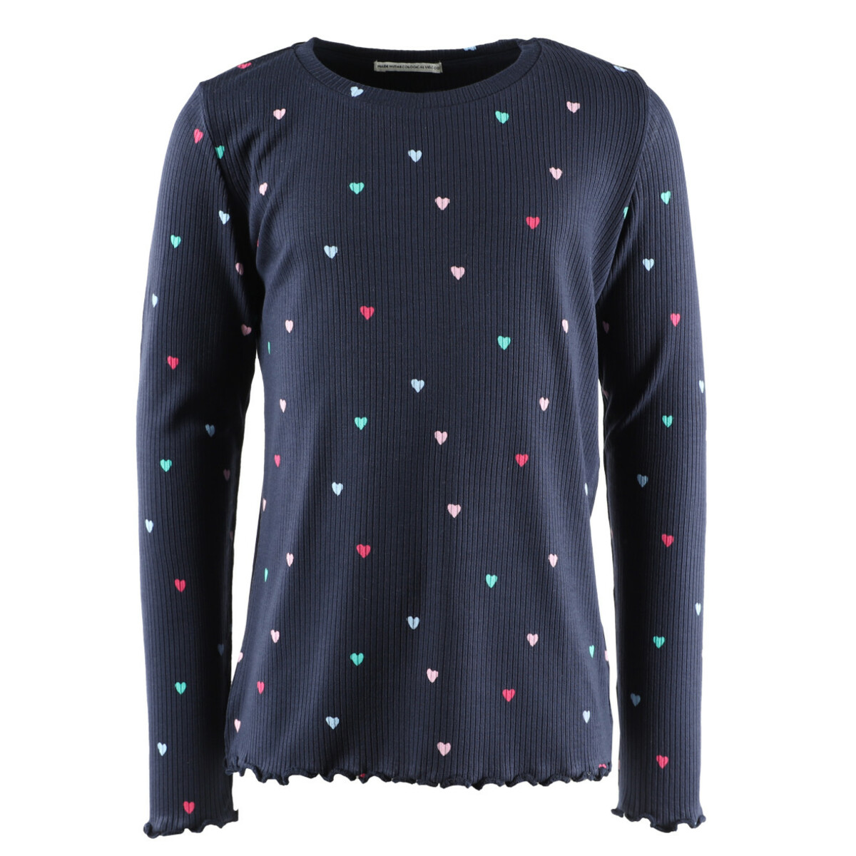 Bild 1 von Mädchen Langarmshirt mit Herzen Alloverprint