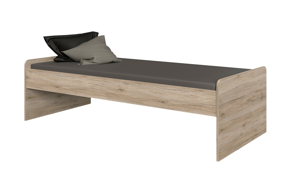 Bild 1 von Bettgestell holzfarben Maße (cm): B: 95 H: 58 Jugendmöbel