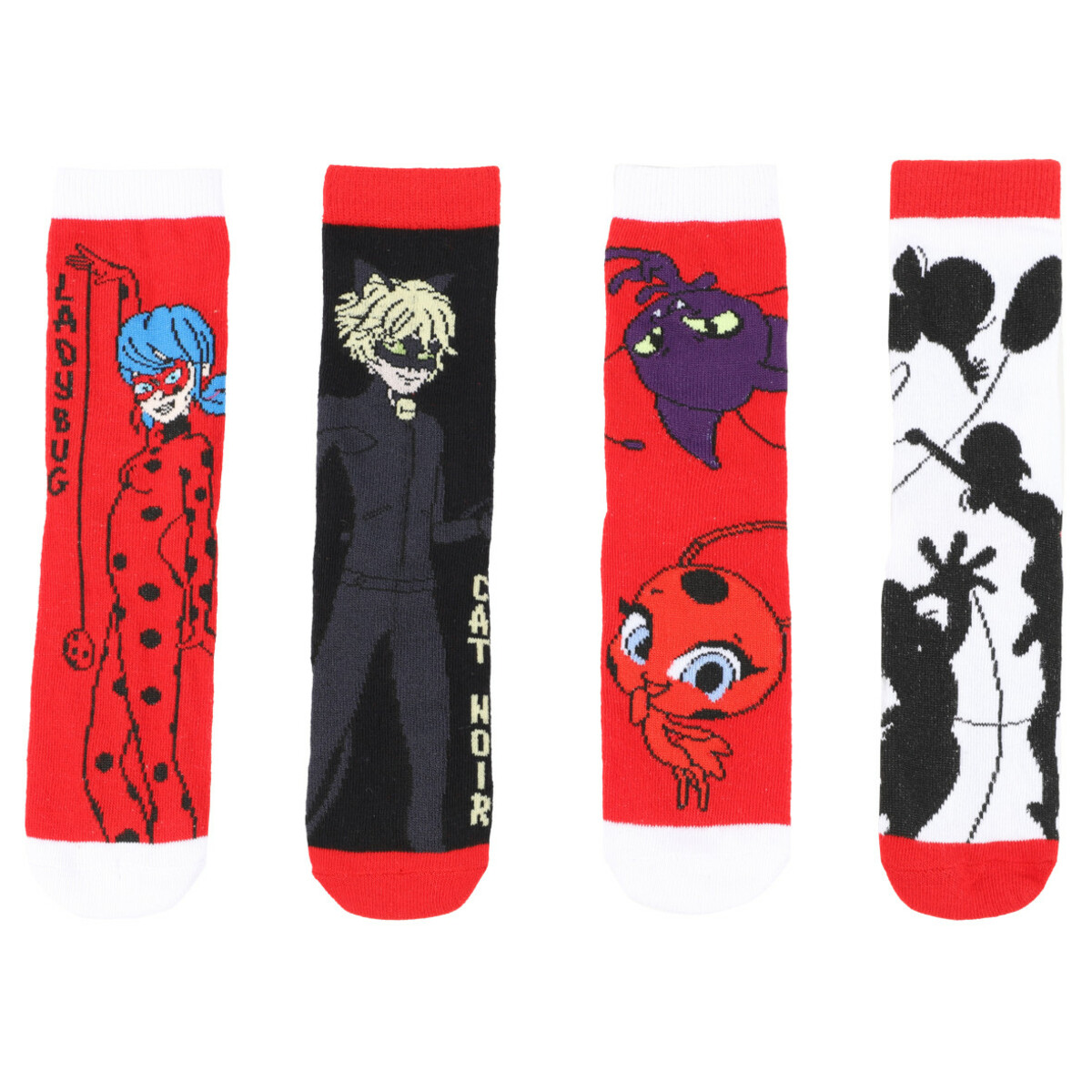 Bild 2 von Mädchen Socken im 4er Pack mit Miracolous Motiven