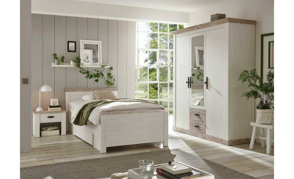 Bild 1 von Schlafzimmer weiß Maße (cm): B: 169 H: 201 Komplett-Schlafzimmer - Möbel Kraft