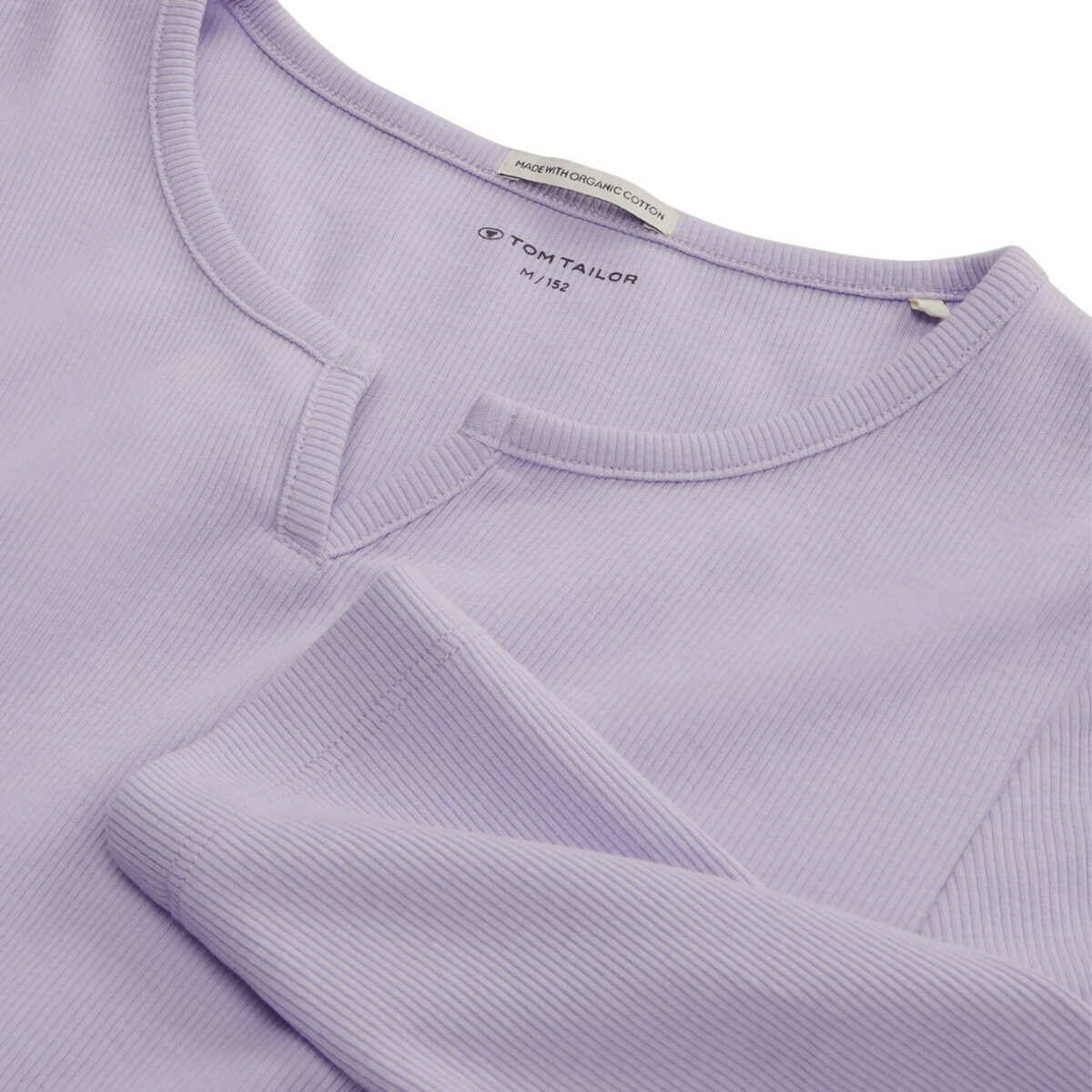 Bild 3 von Mädchen Rippshirt mit Serafinoausschnitt