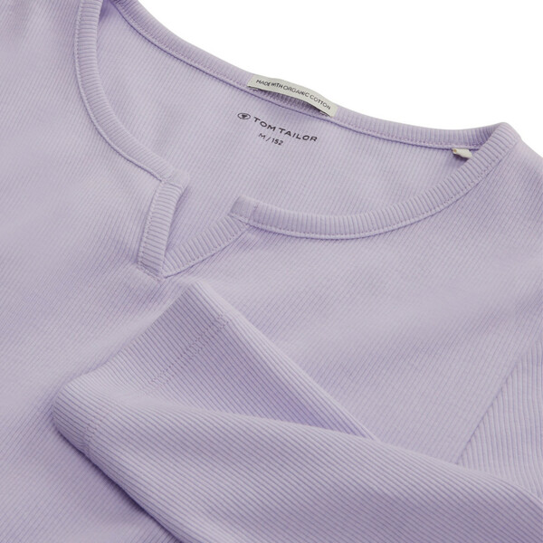 Bild 3 von Mädchen Rippshirt mit Serafinoausschnitt