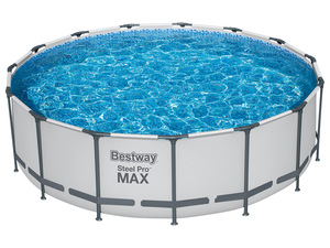 Bestway Steel Pro MAX™ Frame Pool Komplett-Set mit Filterpumpe Ø 457 x 122 cm