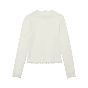 Mädchen Rippshirt mit Stehkragen