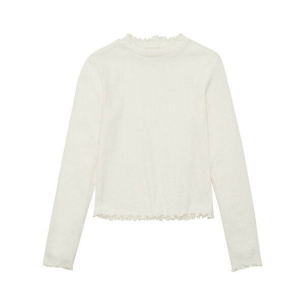 Bild 1 von Mädchen Rippshirt mit Stehkragen