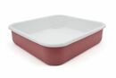 Bild 1 von Bemus- Emaille, Auflaufform, Bräterform, Ofenform, 21x21cm Quadratisch, Pastell-Farbe-Rosa