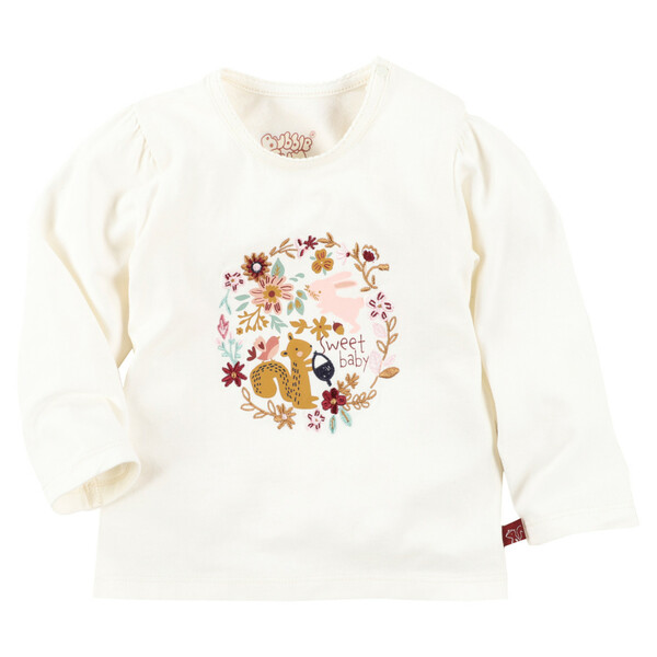 Bild 1 von Baby Mädchen Longsleeve mit Print und Stickerei