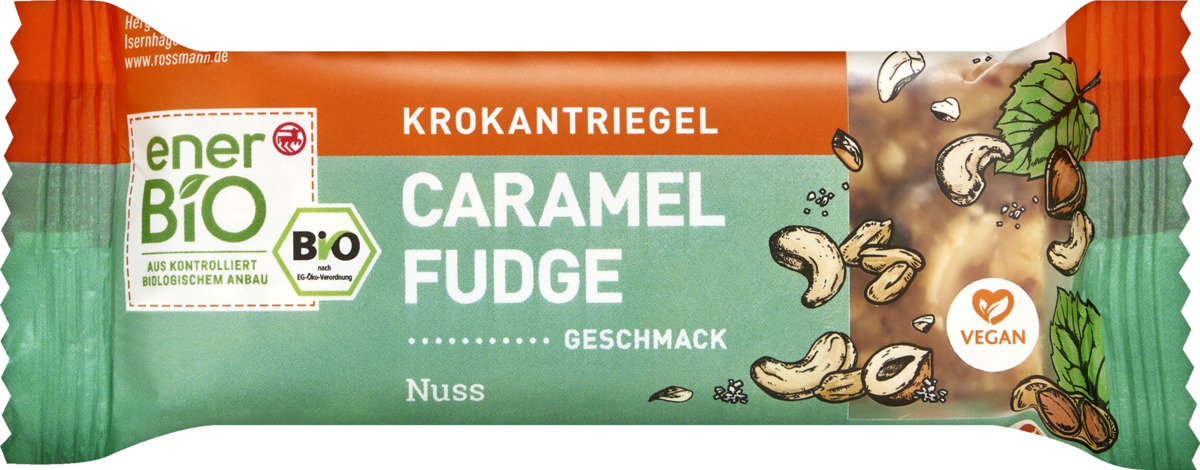 Bild 1 von enerBiO Krokantriegel Caramel Fudge