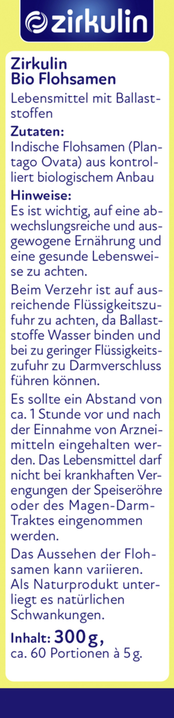 Bild 4 von Zirkulin Bio Flohsamen