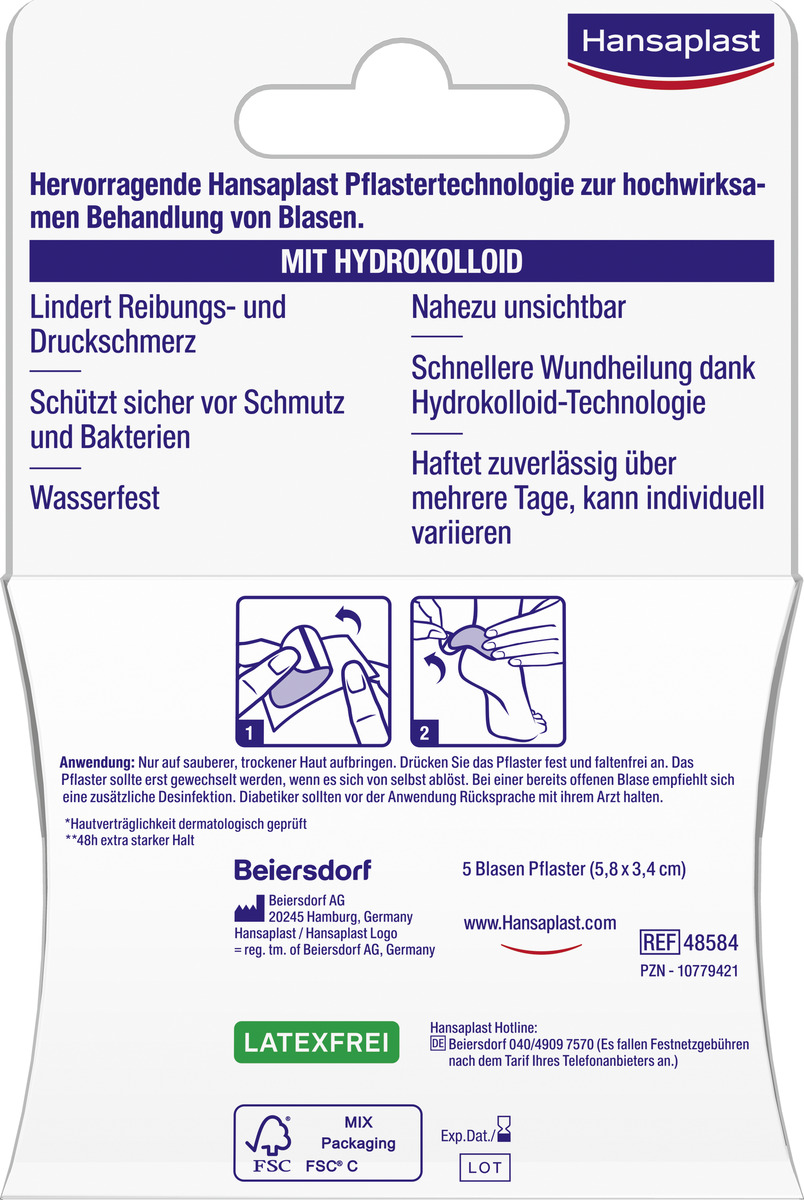 Bild 2 von Hansaplast Blasen-Pflaster L