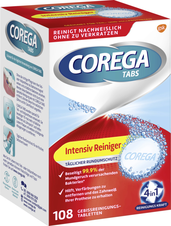 Bild 2 von Corega Tabs Intensiv Gebissreinigungstabletten