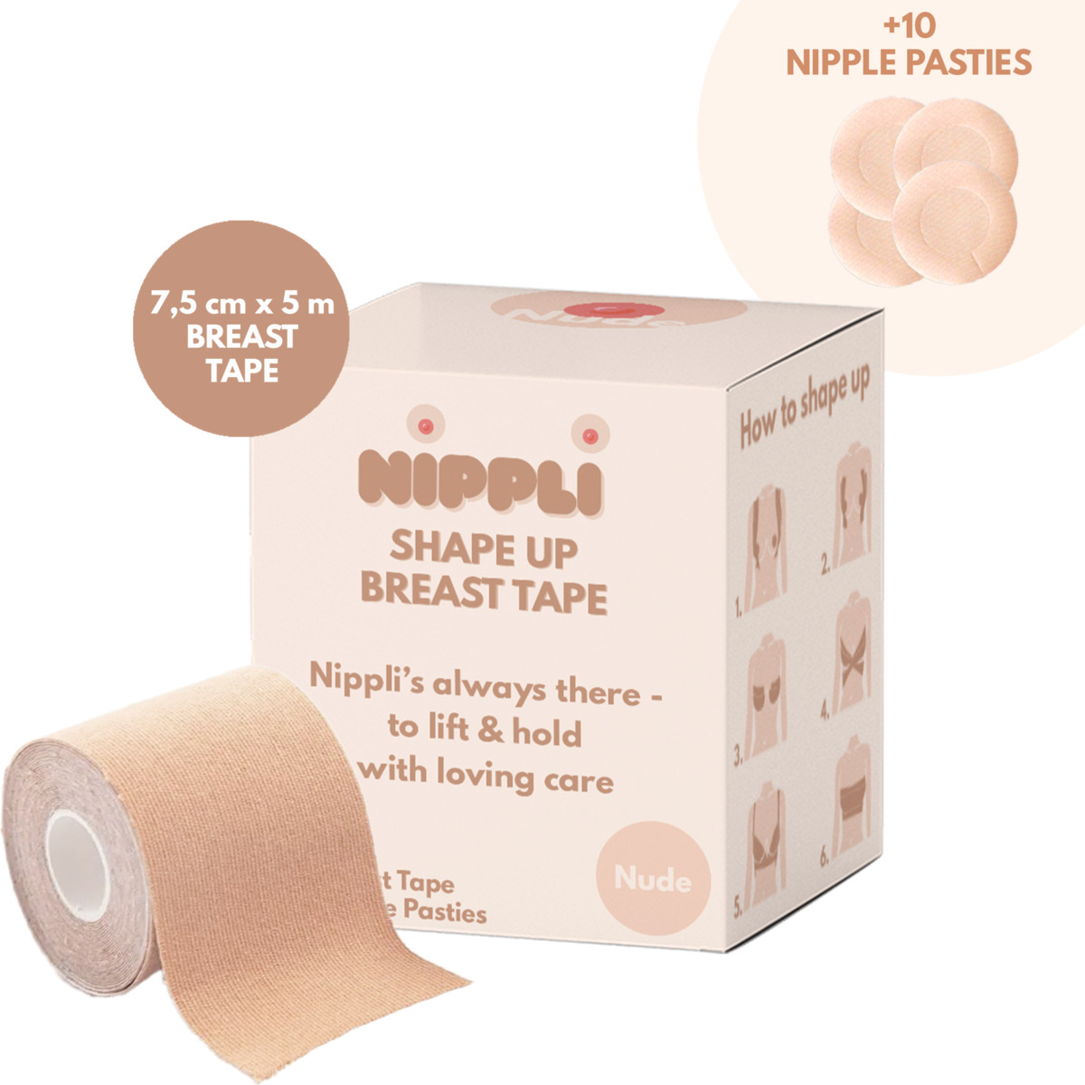 Bild 1 von Nippli Shape Up Breast Tape Nude