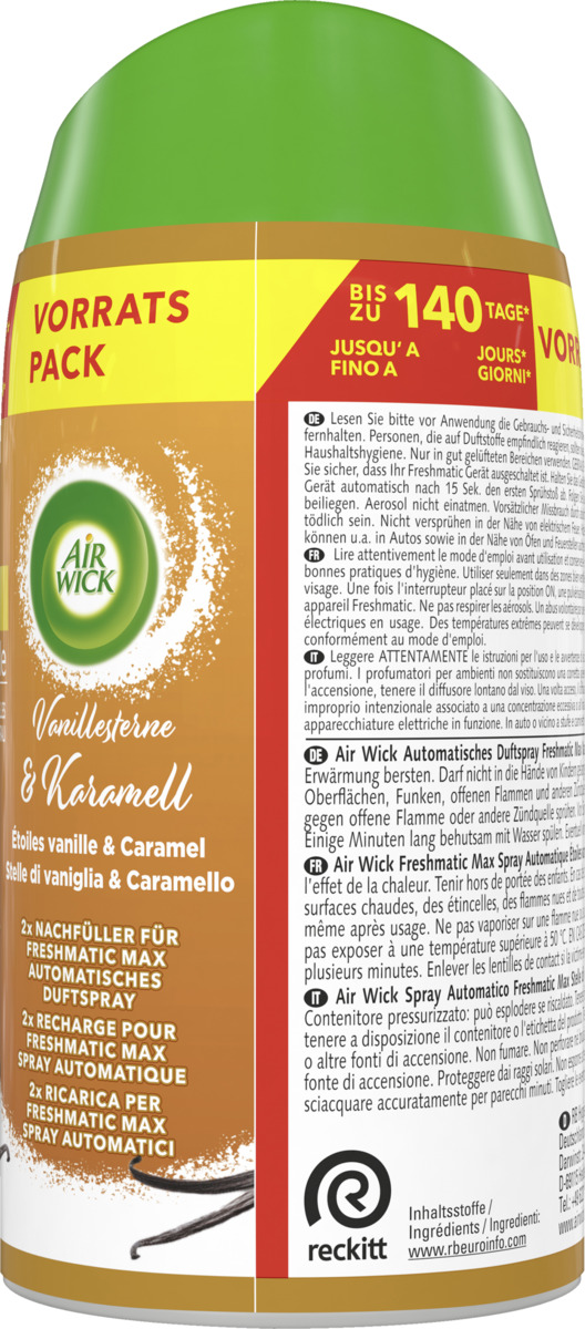 Bild 2 von Air Wick Freshmatic Max Nachfüller DUO Vanillesterne & Karamell