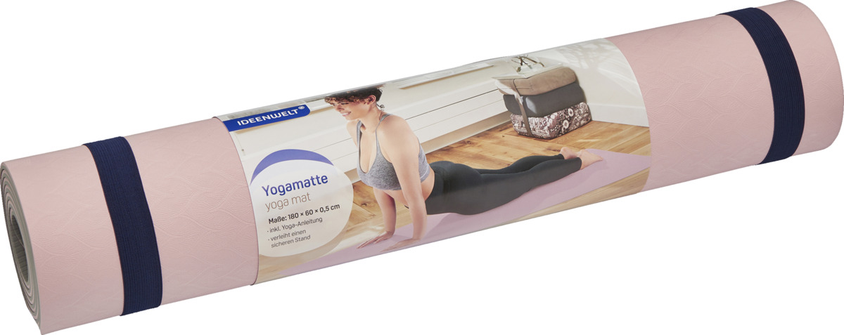 Bild 1 von IDEENWELT Yogamatte rosa/ grau