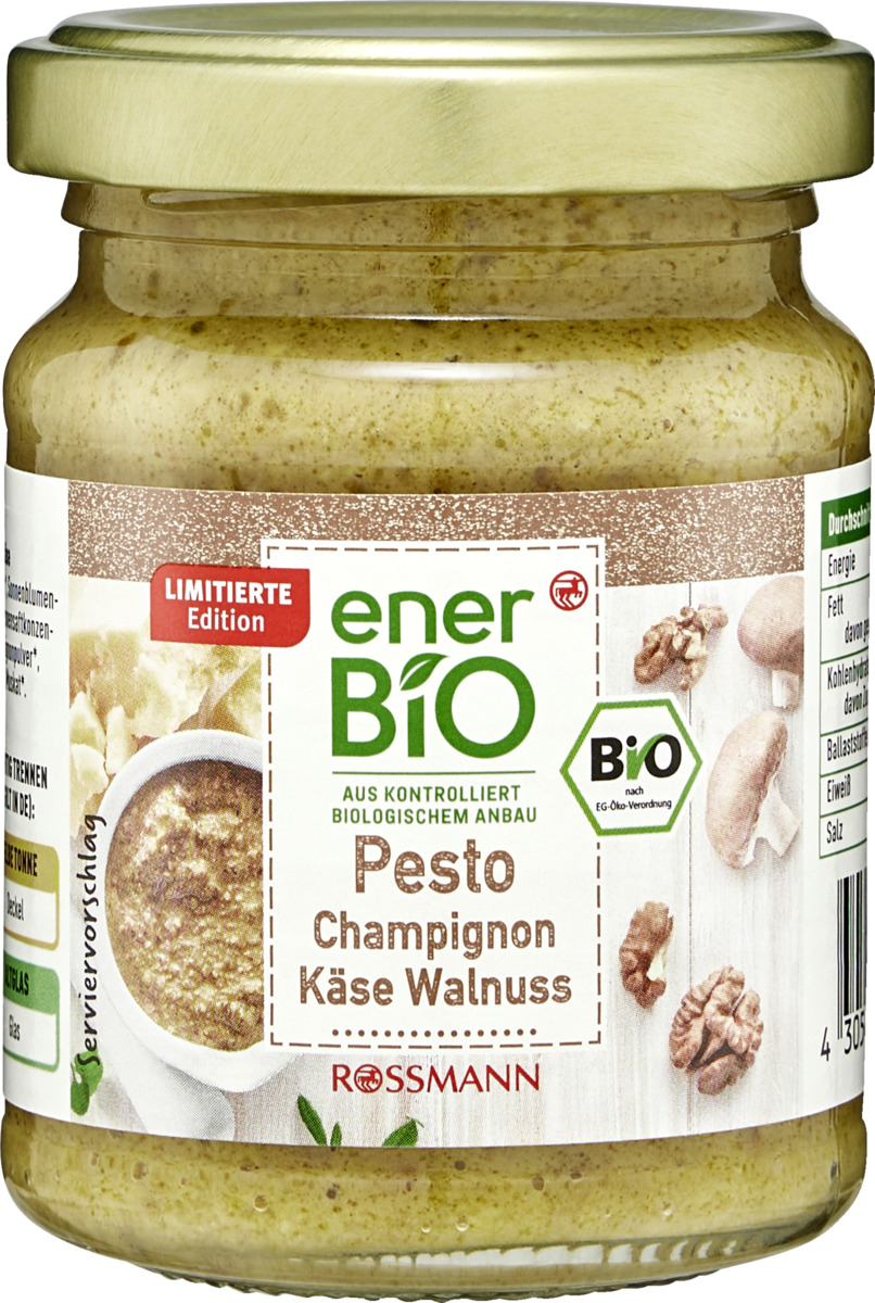 enerBiO Pesto Champignon Käse Walnuss von ROSSMANN für 2,49 € ansehen!
