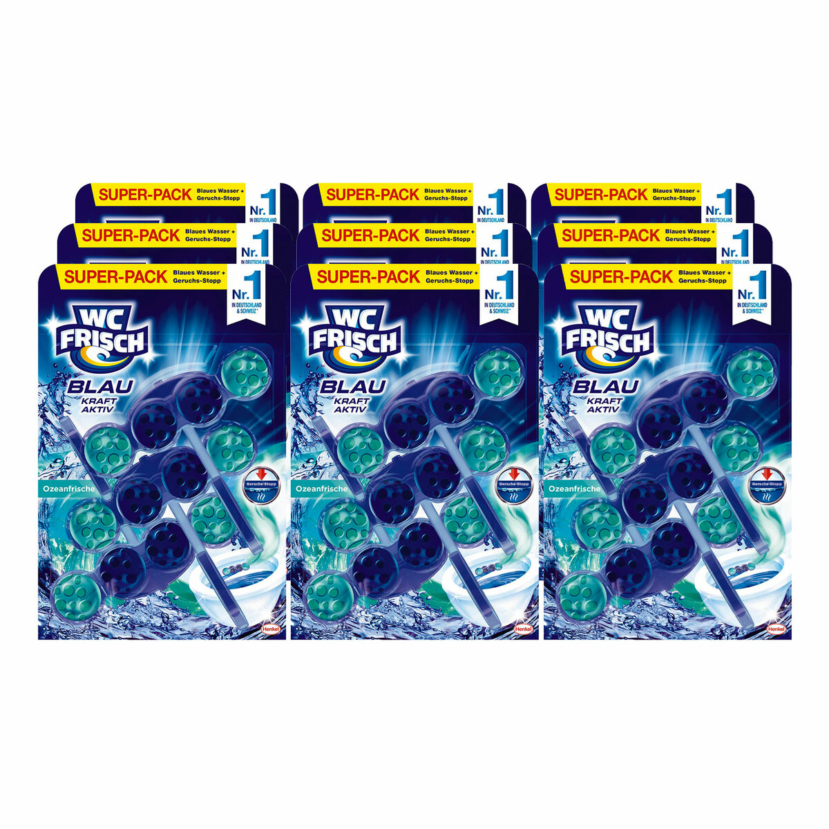 Bild 1 von WC-Frisch Kraft Aktiv Ozeanfrische 3 x 50 g, 9er Pack